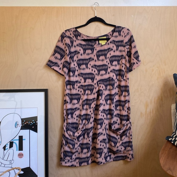 Anthropologie | Bear Print Dress 4 - Picture 2 of 10